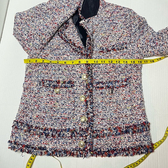 Zara Colorful Tweed Jacket - Picture 9 of 12
